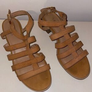 Franco Sarto Brown Strappy Sandals